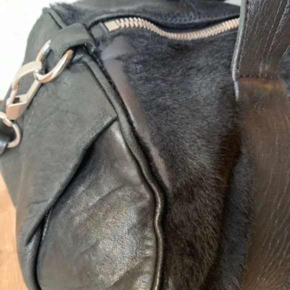 EUC Alexander Wang Black Fur Studded Rocco Purse Bag - Picture 4 of 6